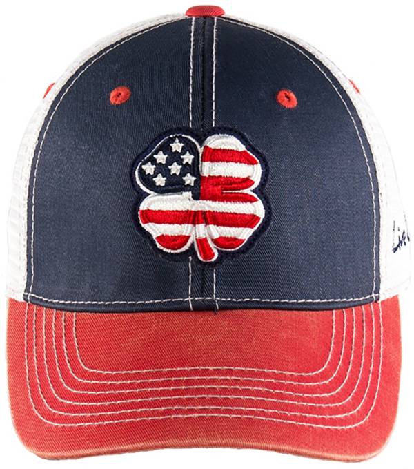 Black Clover Men's USA Flag Two-Tone Vintage Golf Hat