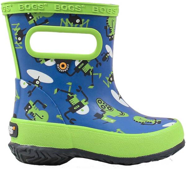 BOGS Little Kids' Skipper Robots Waterproof Boots