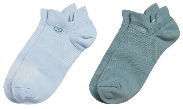 CALIA Women's Double Tab No Show Socks - 2 Pack