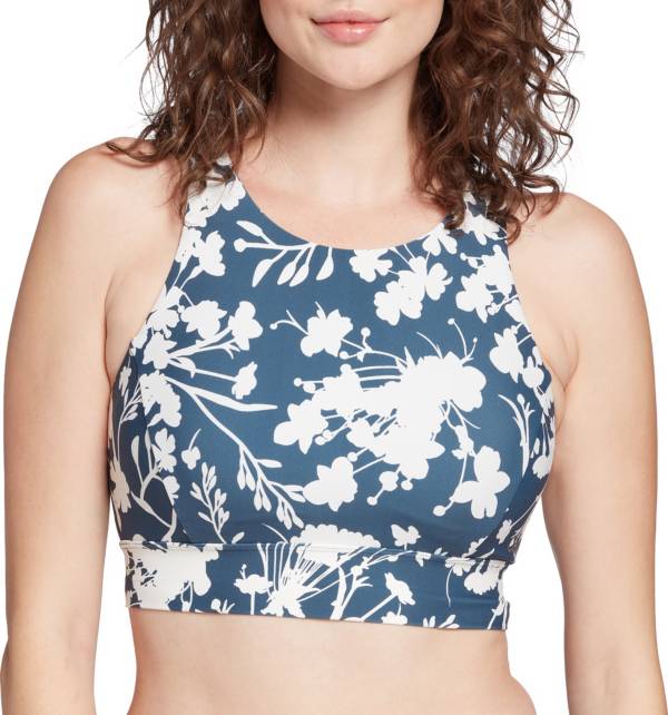 CALIA Women's Long Line High Neck Bikini Top