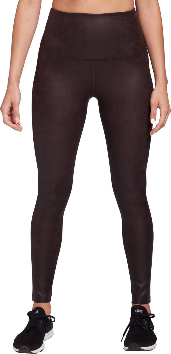 CALIA Women's Power Sculpt Faux Leather Leggings