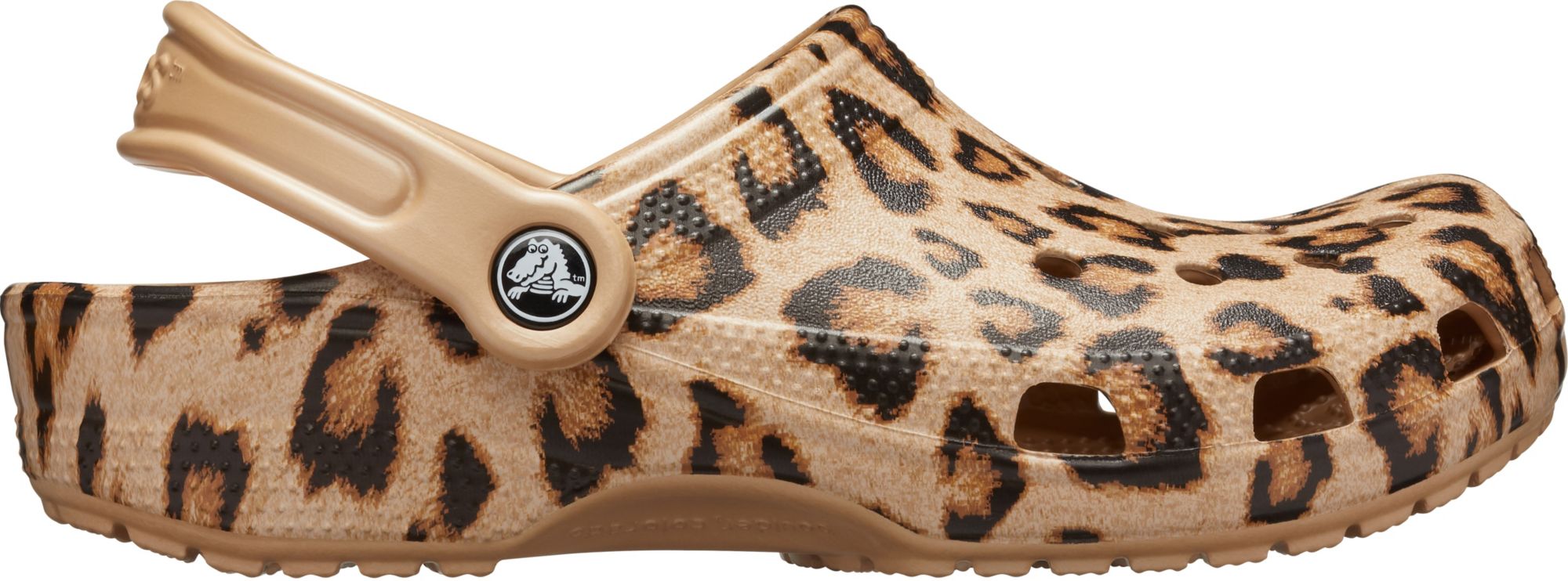 fur leopard crocs