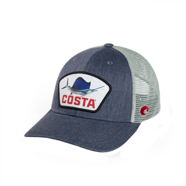 Costa Del Mar Men's XL Fit Topo Patch Trucker Hat