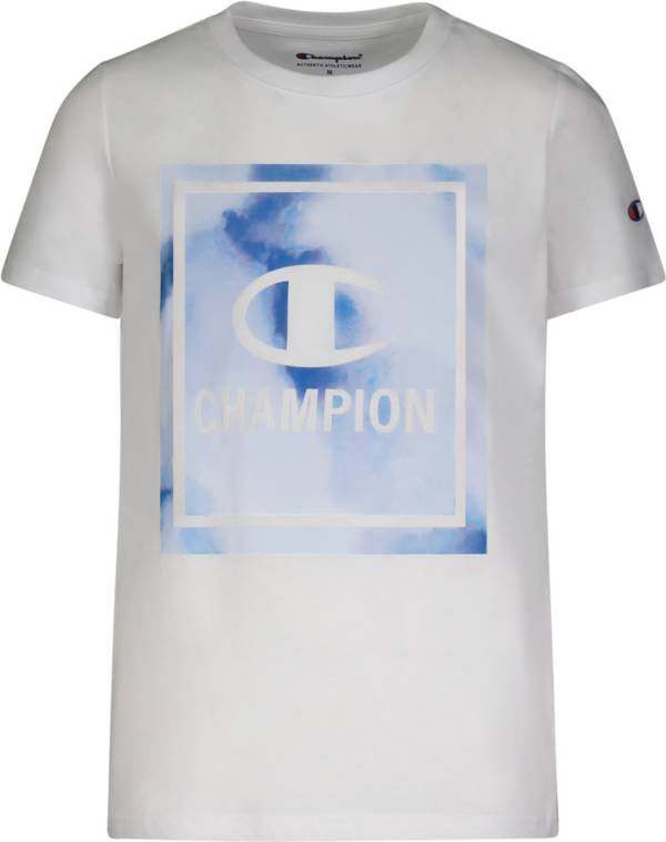 Champion Boys' Framed C Water Color Short Sleeve T-Shirt