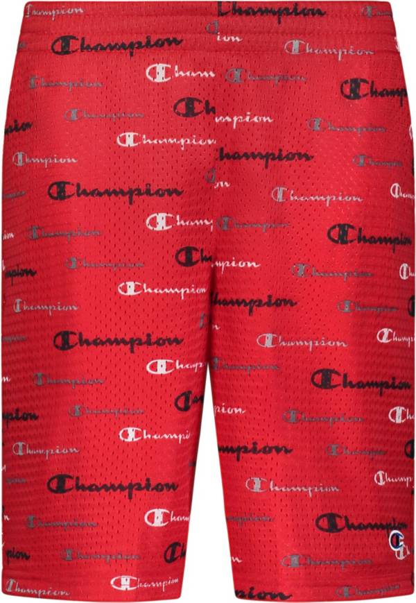 Champion Boys' AOP Multi Script Mesh Shorts