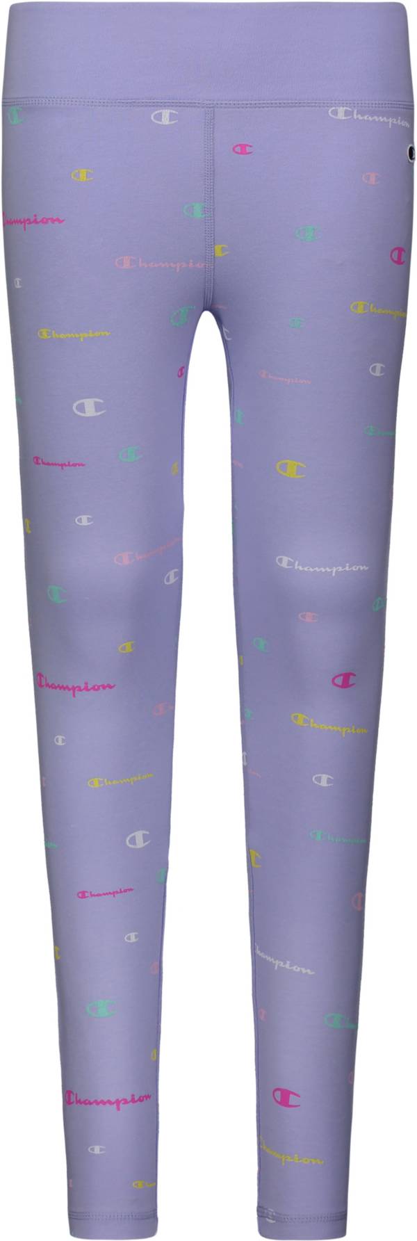 Champion Girls' Muliticolor Logo Print Leggings