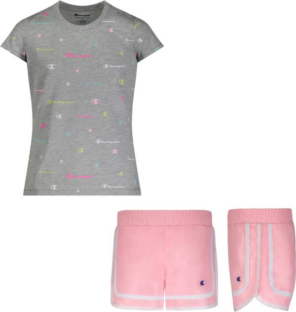 Champion Little Girls' T-Shirt and Shorts Set