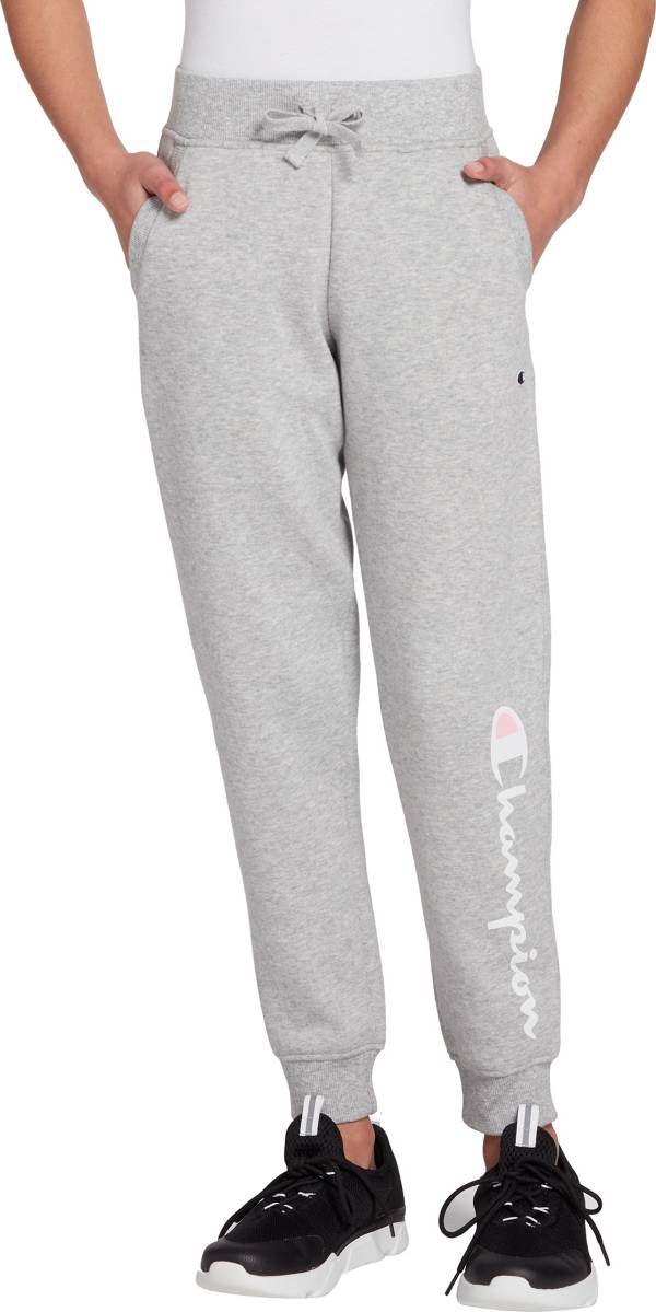 Champion Girls' Script Fleece Jogger Pants