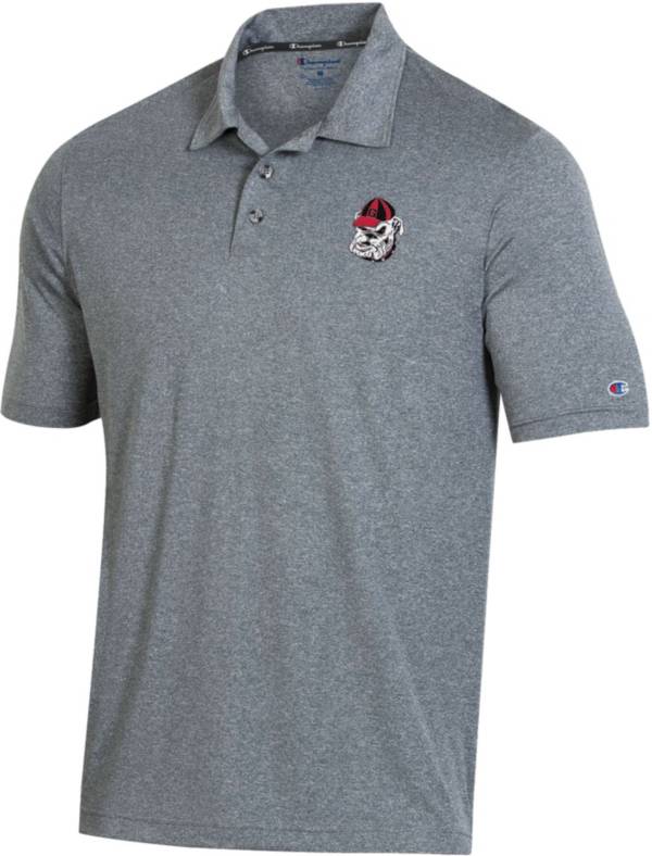 Champion Men's Georgia Bulldogs Grey Performance Polo