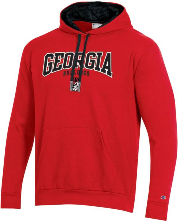 Champion Men's Georgia Bulldogs Red Pullover Hoodie