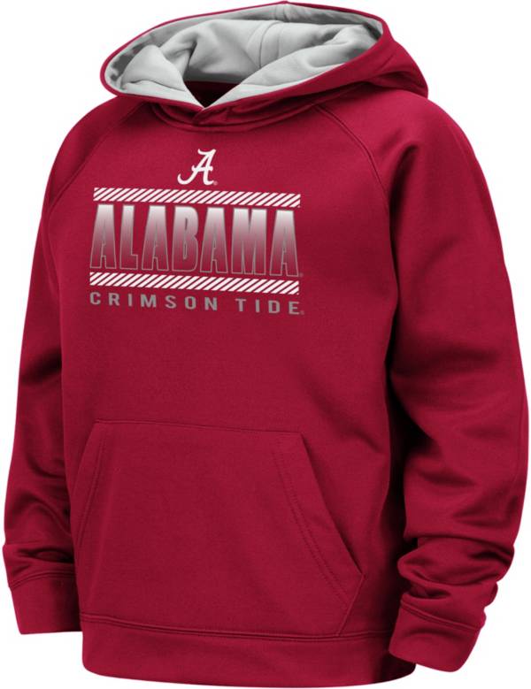 Colosseum Boys' Alabama Crimson Tide Crimson Raglan Pullover Hoodie