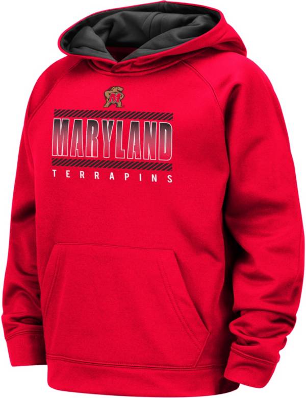 Colosseum Boys' Maryland Terrapins Red Raglan Pullover Hoodie