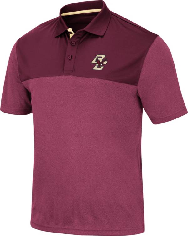 Colosseum Men's Boston College Eagles Maroon Links Polo