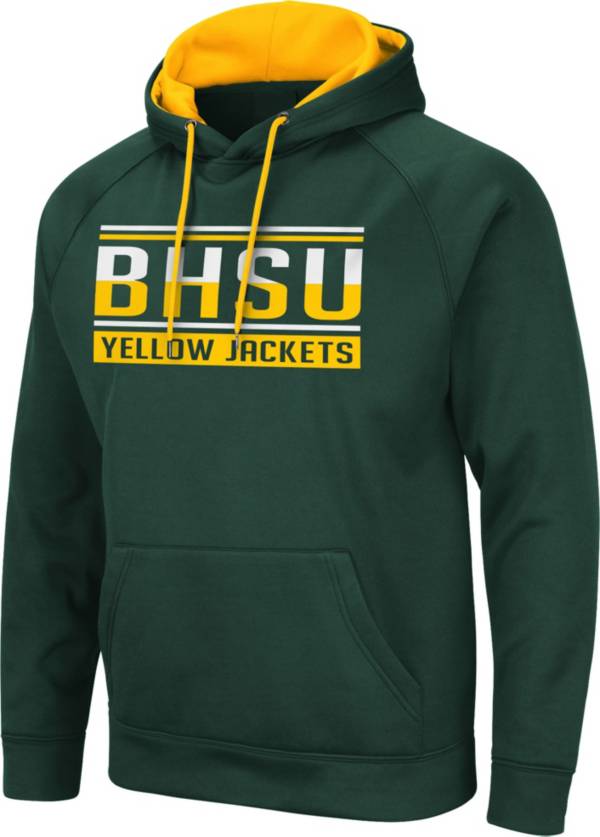 Colosseum Men's Black Hills State Yellow Jackets Green Pullover Hoodie