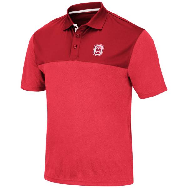 Colosseum Men's Bradley Braves Red Links Polo