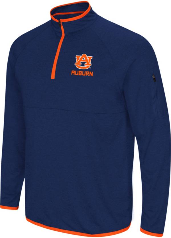 Colosseum Men's Auburn Tigers Blue Rival Quarter-Zip Shirt