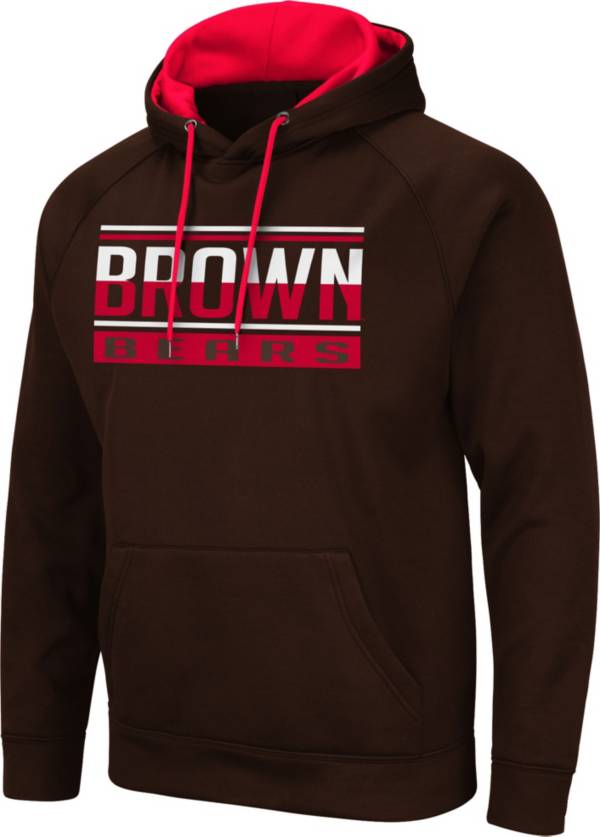 Colosseum Men's Brown University Bears Brown Pullover Hoodie