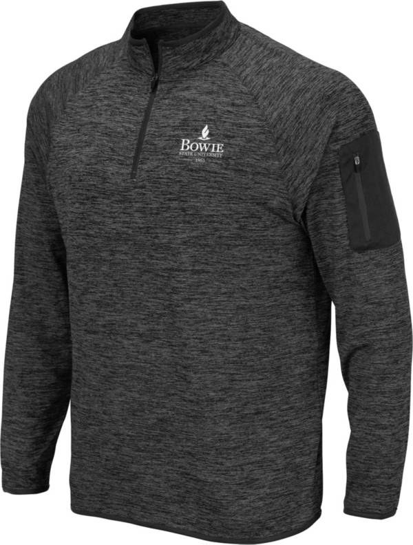 Colosseum Men's Bowie State University Bulldogs Grey Quarter-Zip Pullover