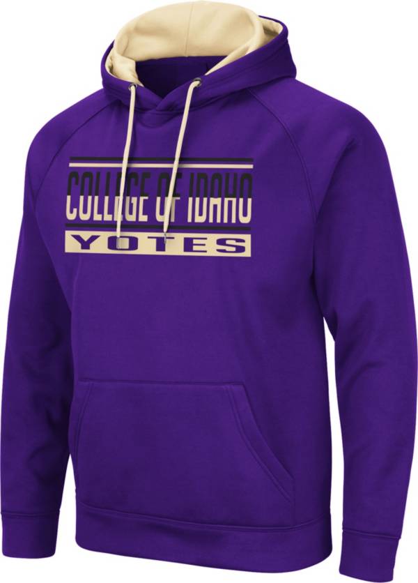 Colosseum Men's College of Idaho Yotes Purple Pullover Hoodie