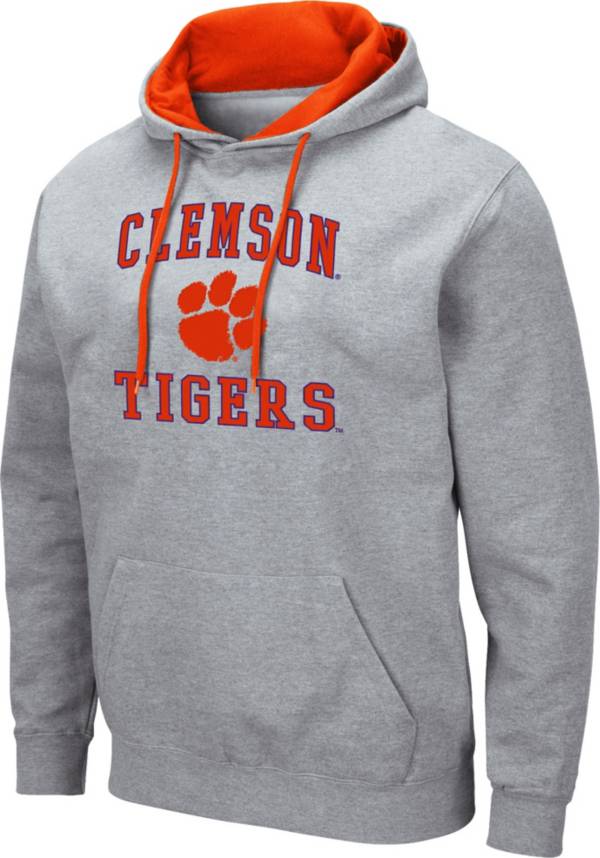 Colosseum Men's Clemson Tigers Grey Pullover Hoodie