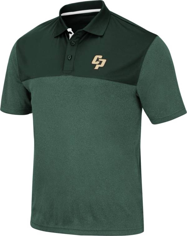 Colosseum Men's Cal Poly Mustangs Green Links Polo