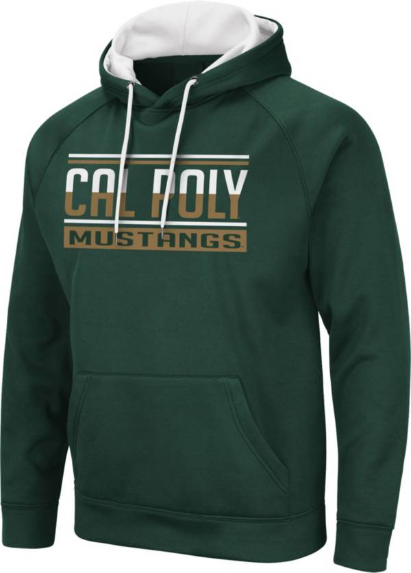 Colosseum Men's Cal Poly Mustangs Green Pullover Hoodie