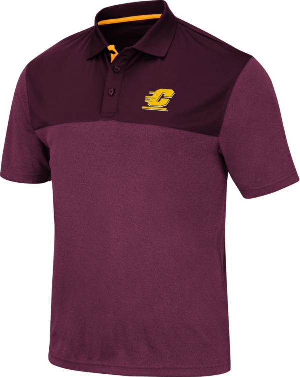 Colosseum Men's Central Michigan Chippewas Maroon Links Polo