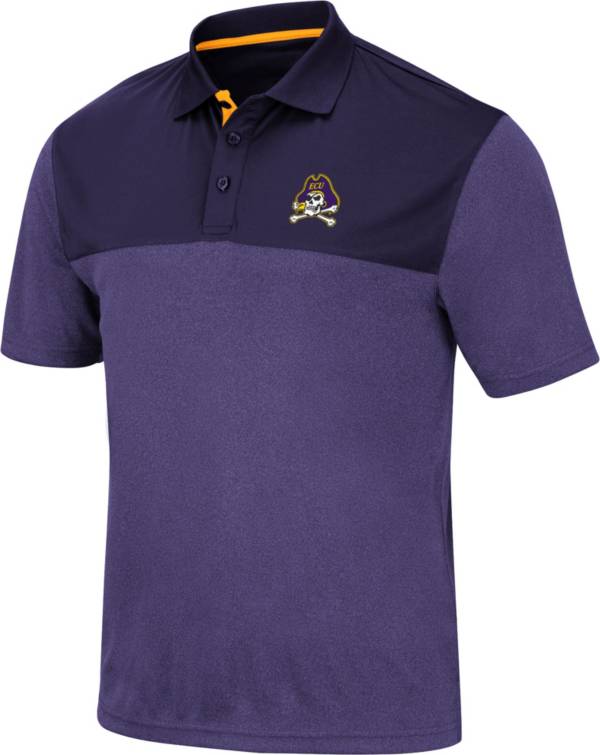 Colosseum Men's East Carolina Pirates Purple Links Polo