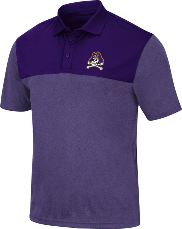 Colosseum Men's East Carolina Pirates Purple Links Polo