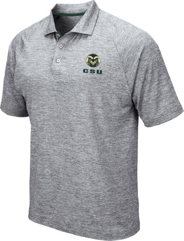 Colosseum Men's Colorado State Rams Grey Wedge Polo