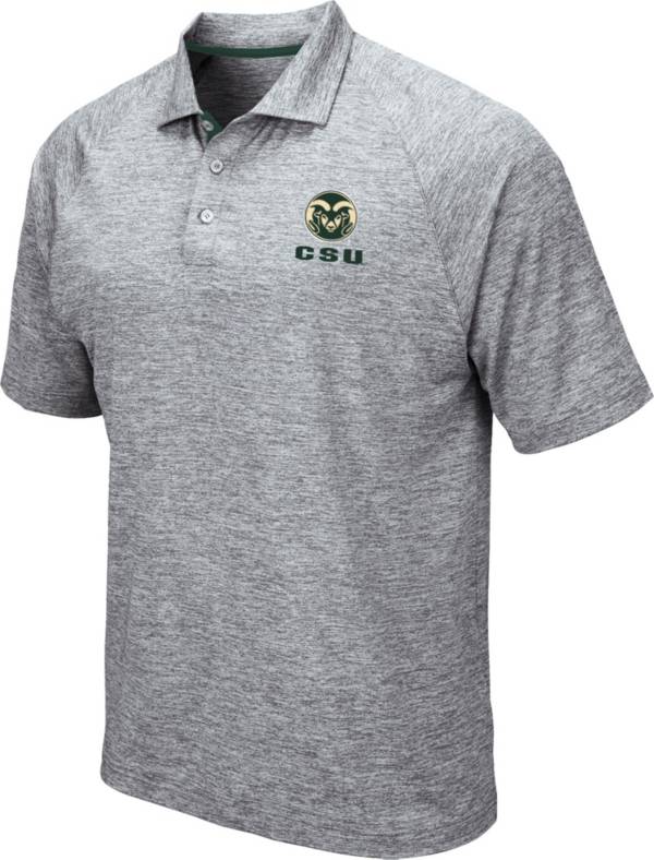 Colosseum Men's Colorado State Rams Grey Wedge Polo product image