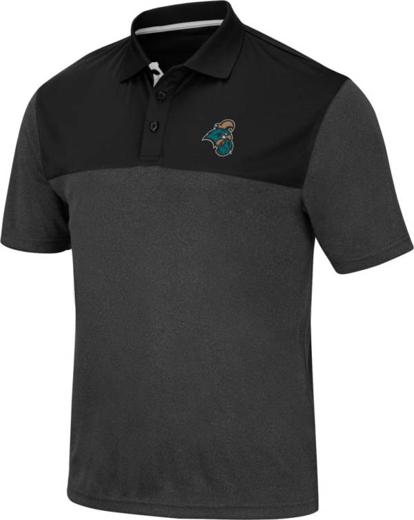 Colosseum Men's Coastal Carolina Chanticleers Links Black Polo