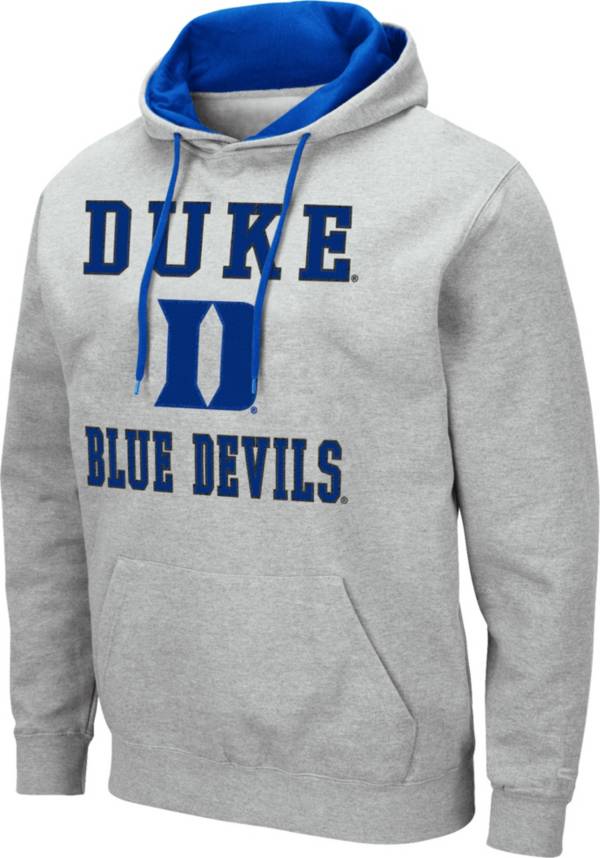 Colosseum Men's Duke Blue Devils Grey Pullover Hoodie