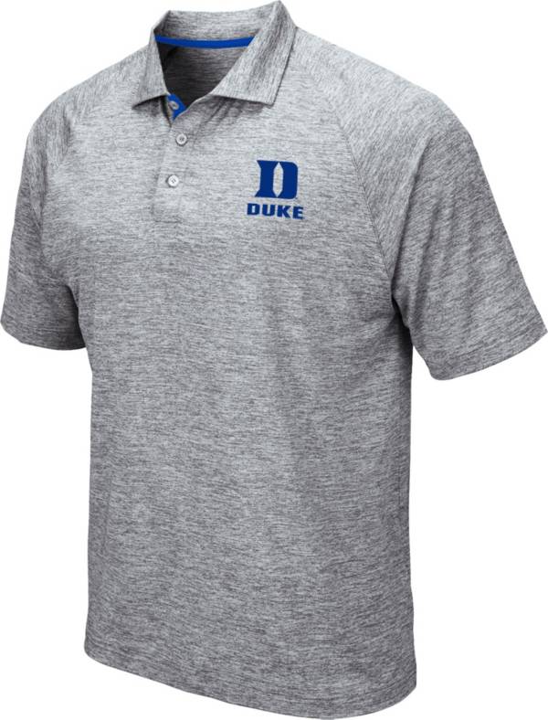 Colosseum Men's Duke Blue Devils Grey Wedge Polo