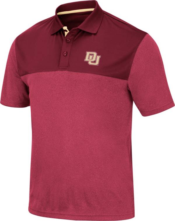 Colosseum Men's Denver Pioneers Crimson Links Polo