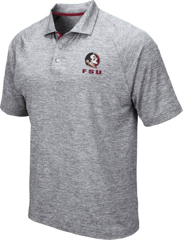 Colosseum Men's Florida State Seminoles Grey Wedge Polo