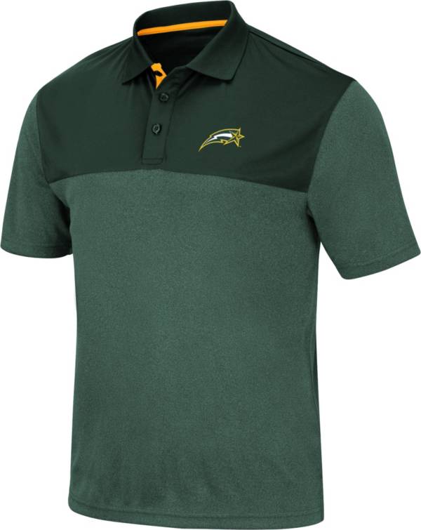 Colosseum Men's George Mason Patriots Green Links Polo