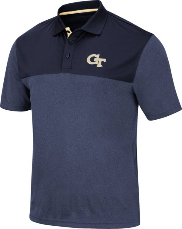 Colosseum Men's Georgia Tech Yellow Jackets Navy Links Polo