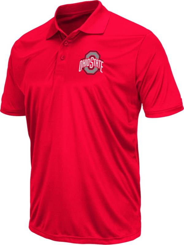Colosseum Men's Ohio State Buckeyes Red Polo
