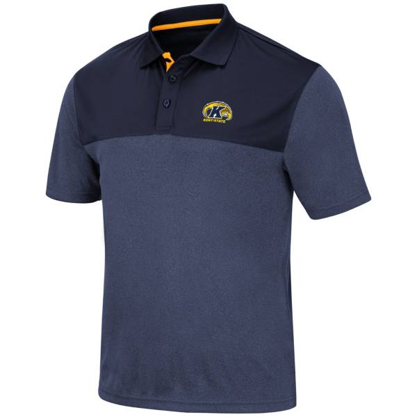 Colosseum Men's Kent State Golden Flashes Navy Blue Links Polo