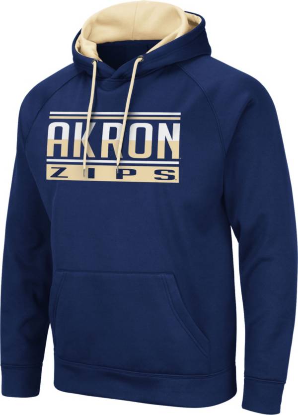 Colosseum Men's Akron Zips Navy Pullover Hoodie