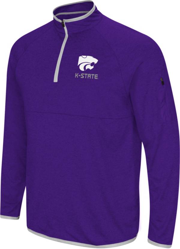 Colosseum Men's Kansas State Wildcats Purple Rival Quarter-Zip Shirt