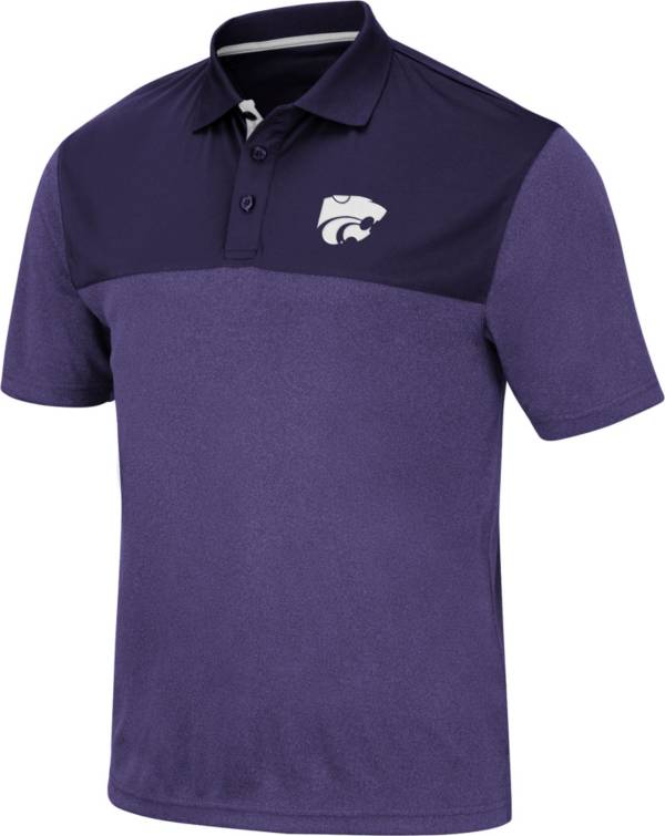 Colosseum Men's Kansas State Wildcats Purple Links Polo