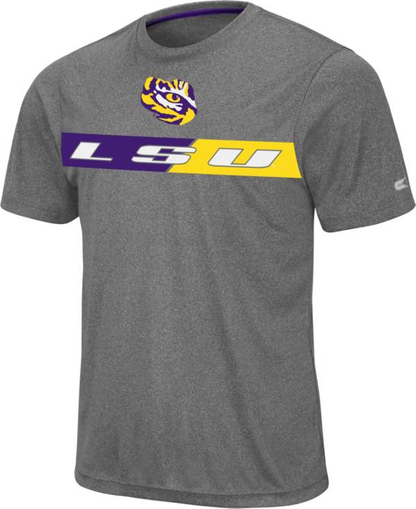 Colosseum Men's LSU Tigers Grey Bait T-Shirt