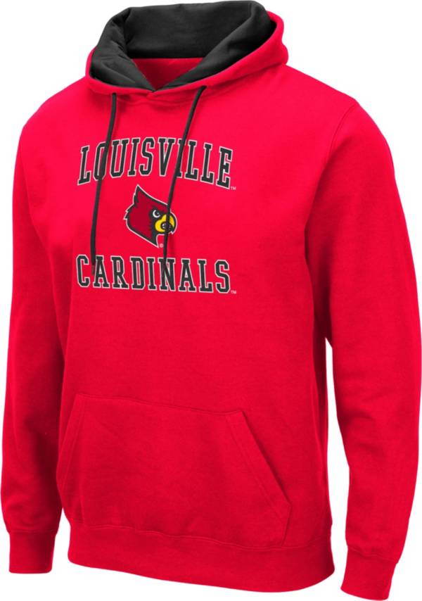 Colosseum Men's Louisville Cardinals Cardinal Red Pullover Hoodie