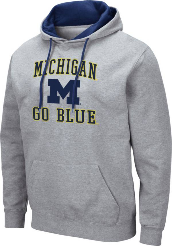 Colosseum Men's Michigan Wolverines Grey Pullover Hoodie