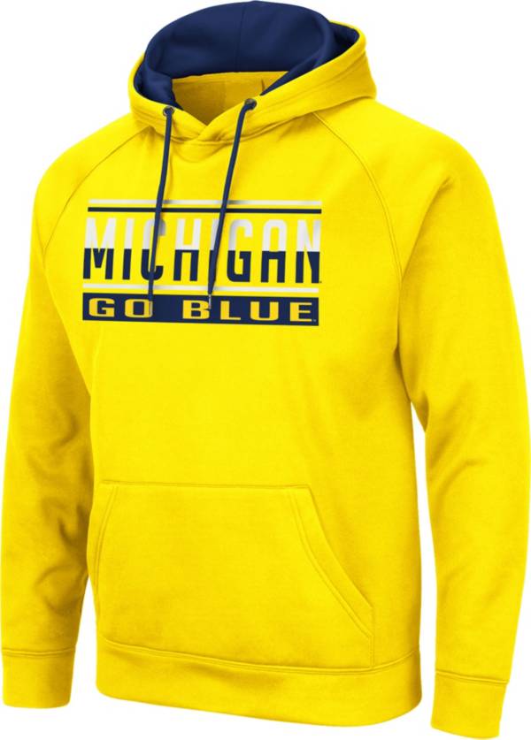 Colosseum Men's Michigan Wolverines Maize Pullover Hoodie