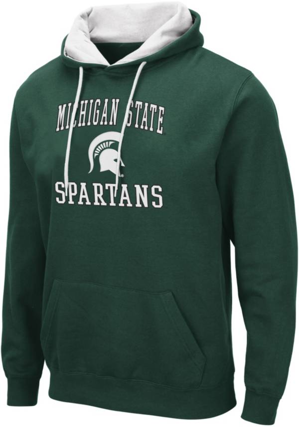 Colosseum Men's Michigan State Spartans Green Pullover Hoodie