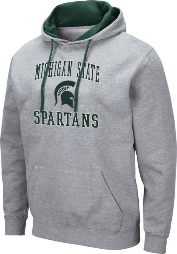 Colosseum Men's Michigan State Spartans Grey Pullover Hoodie