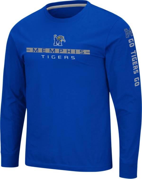 Colosseum Men's Memphis Tigers Blue Blitzgiving Long Sleeve T-Shirt